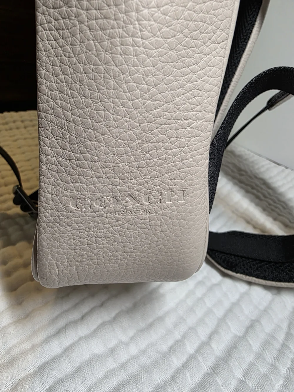 Coach Blaine Leather Laptop Backpack with Black Strap